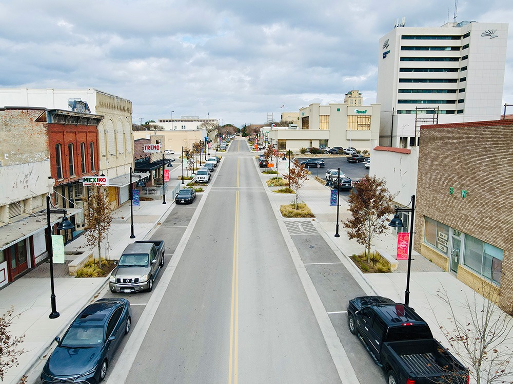 Downtown Temple Texas - Whitish Roofing