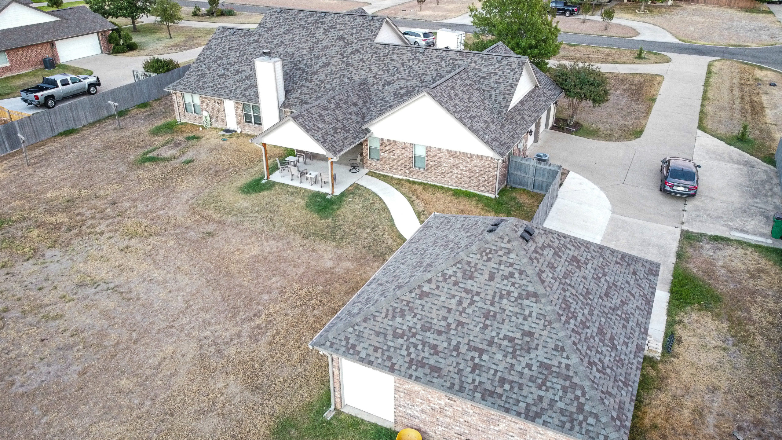 Finished Roof in Temple Texas Cedar Oaks neighborhood by Whitish Roofing in Central Texas